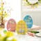 Glitzhome® 7.5" Set of 3 Easter Wooden Easter Egg Table Decor